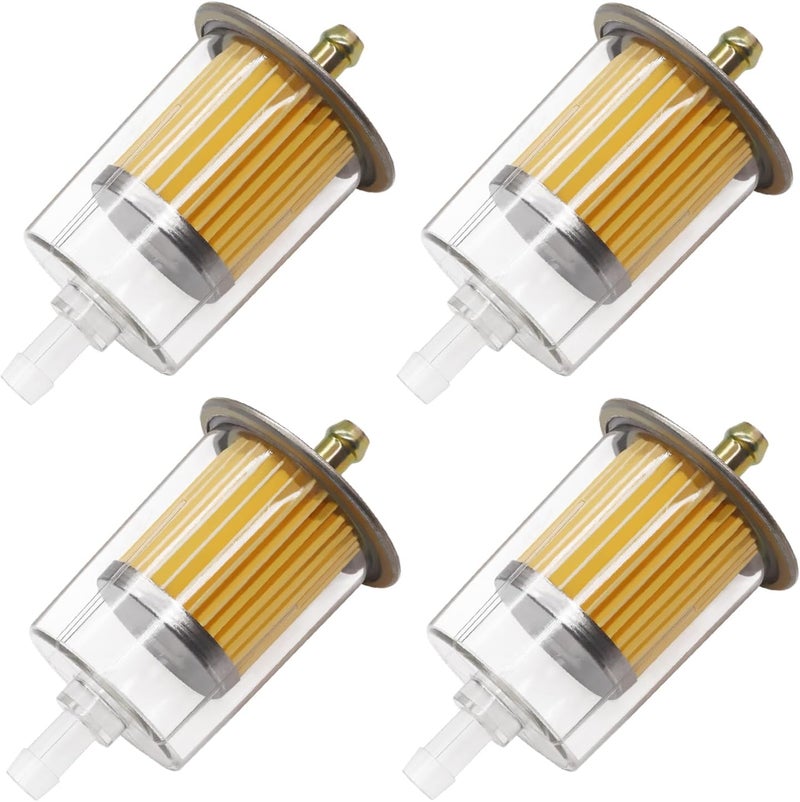 Taiss 4PCS Universal Gas Inline Fuel Filters with Magnet, Fits Fuel Line and Widely Used for Replacing Fuel Filters of Cars, Motorcycles, Trucks And Gasoline Powered Engines - Image 1